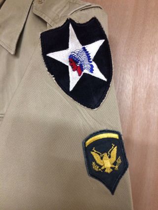 Korean War U.  S.  Army 1952 Khaki Uniform Enlisted Shirt Pants Tie With Patches 2