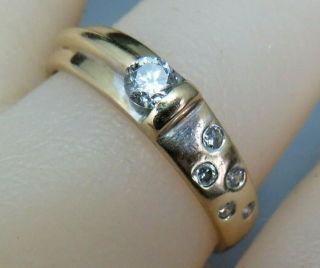 Vintage,  18ct Gold & Diamond Ring.  Size Q 1/2.  Ref: Xaeod