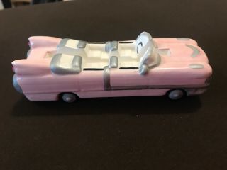 Vintage Mary Kay Pink Cadillac Ceramic Business Card Holder Pre - Owned