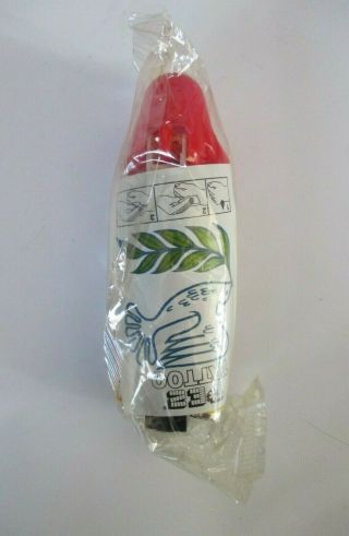 Vintage Red Octopus Pez Dispenser No Feet In Cellophane W/ Candy 3