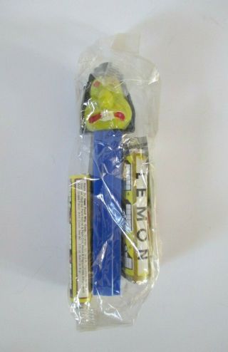 Vintage Mr.  Ugly Pez Dispenser No Feet In Cellophane W/ Candy