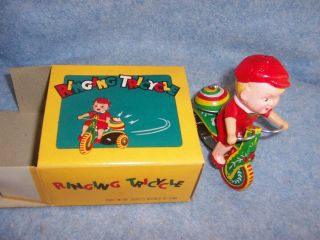 Vintage Tin Wind Up Toy - Ringing Tricycle,  MS 013,  China 3