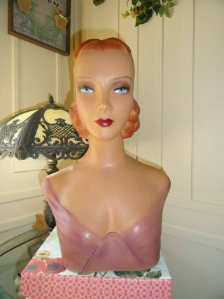 Decoeyes Mannequin Head/bust Vintage 1930’s Style Store Hat Jewelry Display Mira