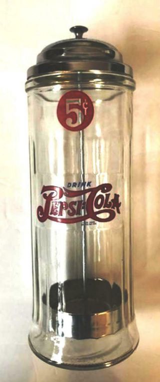 Pepsi Cola Vintage 5 Cent Straw Holder/dispenser
