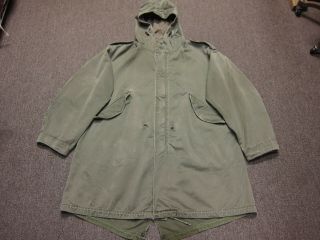 Vtg 50s Us Army Military 1st Pattern M - 1951 M51 Fishtail Parka Coat Jacket M ?