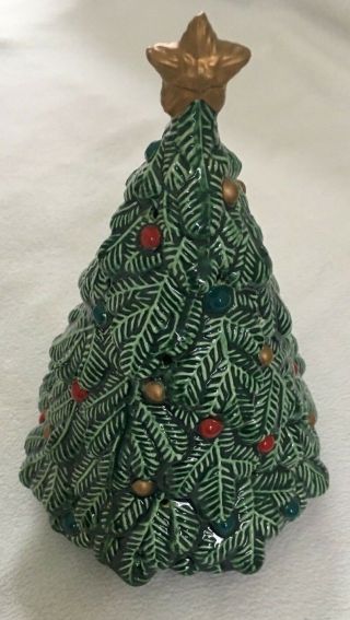 Vintage Ceramic Light Up Christmas Tree 9 " Tall Star / Scented
