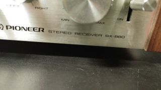 Vintage Pioneer SX - 880 Stereo Receiver 60 Watts 2