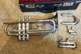 Vintage Getzen Eb/d Cornet Trumpet Silver