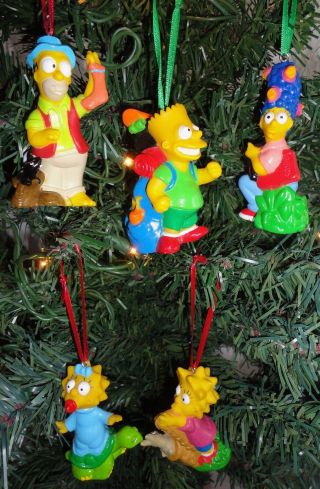 (5) The Simpsons Family Baby Custom Christmas Ornaments Marge Homer Bart Lisa,