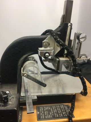 Vintage Kingsley Hot Foil 2 - Line Stamping Machine Model M - 50 w/ 3