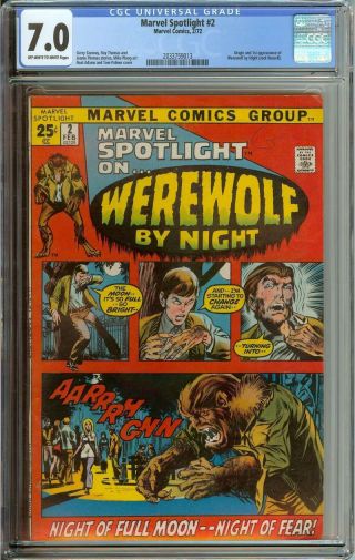 Marvel Spotlight 2 Cgc 7.  0 Ow/wh Pages