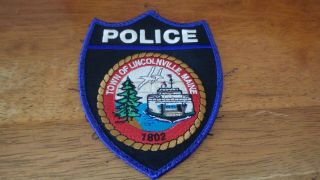 Rare Lincoln Maine Police Department 2nd Issue Obsolete Patch Bx V 8
