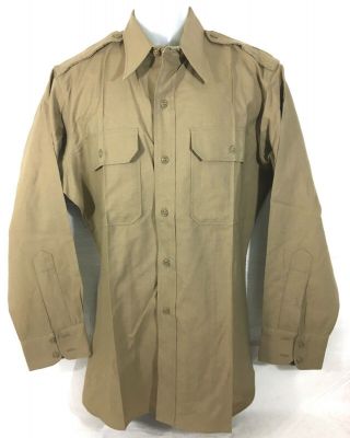 Korean War Era Us Army Uniform Khaki Shirt Large Size 16 X 33 A33