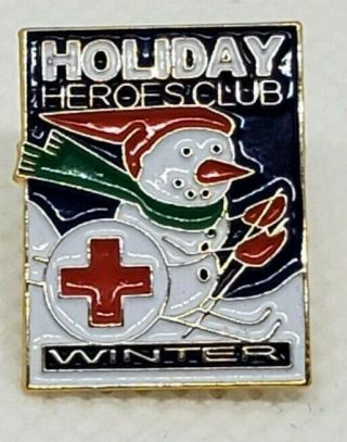 American Red Cross Holiday Heroes Club Winter Lapel Pin