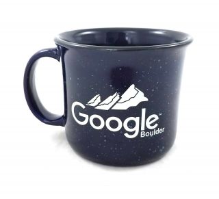 Google Boulder Colorado Dark Blue Ceramic Coffee Mug Cup 14 Oz Rocky Mountains