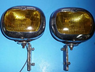Vintage Chevy Fog Lights / Lamps With Brackets