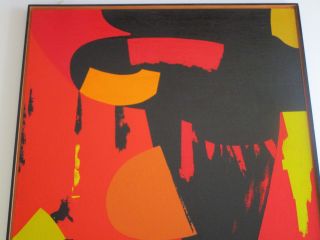 HUGE MID CENTURY PAINTING STRIKING URBAN MODERNISM 1960 ' S ABSTRACT EXPRESSIONISM 2
