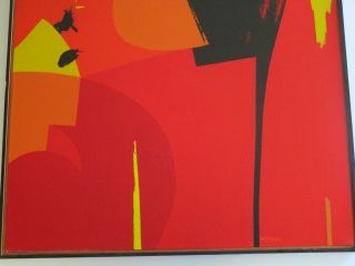 HUGE MID CENTURY PAINTING STRIKING URBAN MODERNISM 1960 ' S ABSTRACT EXPRESSIONISM 3