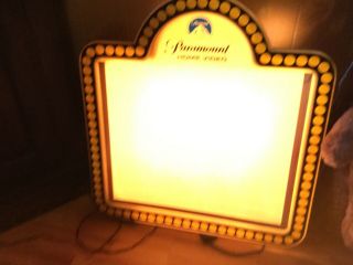 Vintage Paramount Home Video Flashing Store Transparency Display Sign