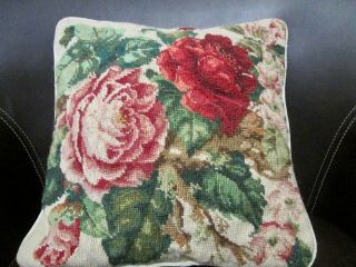 Midwest Importers Of Cannon Falls Wool Tapestry Rose Throw Pillow Cover 14x14