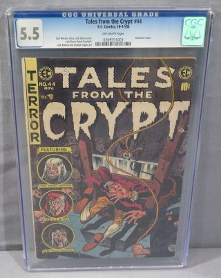 Tales From The Crypt 44 (guillotine Cover) Cgc 5.  5 Fn - Ec 1954 Pre - Code Horror
