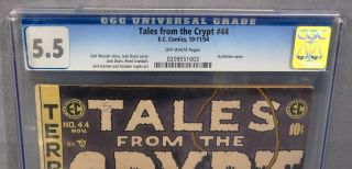 TALES FROM THE CRYPT 44 (Guillotine Cover) CGC 5.  5 FN - EC 1954 Pre - Code Horror 2