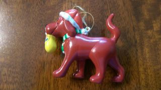 Vintage Clifford the Big Red Dog Christmas Ornament Santa Hat 3