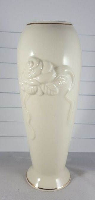 Lenox Fine China Rose Blossom Bud Vase 24K Gold Trim 2