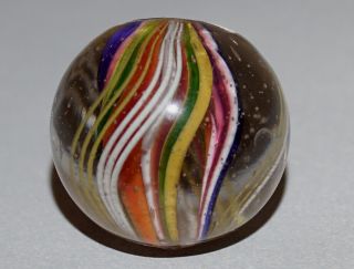 Vintage Marbles 3 Ribbon Divided Core Shooter H/o 3/4 " - 19.  2mm