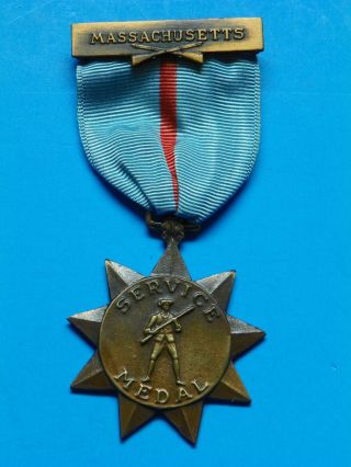 Korean War Massachusetts National Guard Service Nine Year Medal