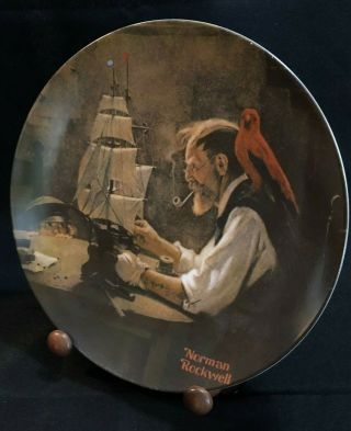 Norman Rockwell The Ship Builder Collector Plate Knowles 8.  5 