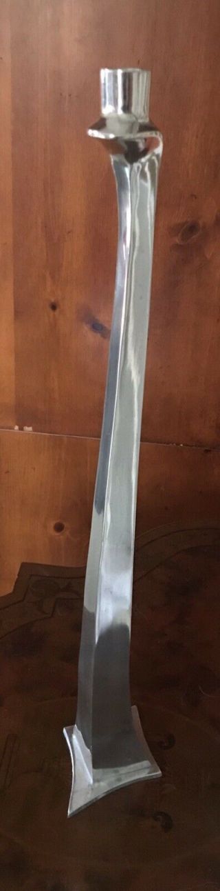 Escapade Paris Aluminium Biomorphic " Nessy " Candle Holder 24.  5 " Tall