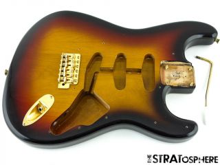 Vintage 62 Ri Fender Stratocaster Strat Body & Gold Hardware Sunburst Steel