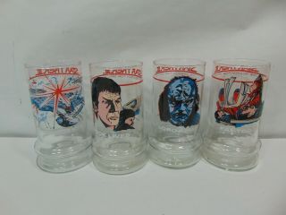 Complete Set Of 4 Star Trek The Search For Spock 1984 Taco Bell Glasses