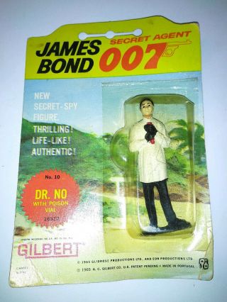 James Bond 007 Vintage 1965 Gilbert Figure - Bond Dr.  No -.  Read