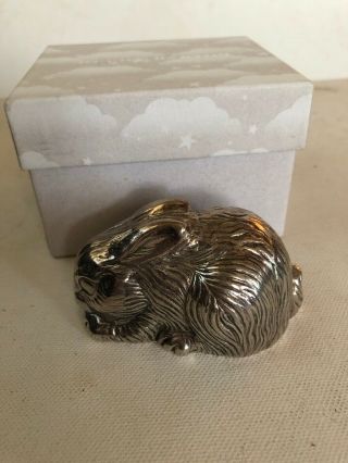 Reed & Barton Silver Plated Bunny Rabbit Musical Wind Up Music Nm - 874