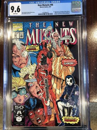 Mutants 98 Cgc 9.  6 Marvel Comics 1991 1st App Deadpool Domino White Pages