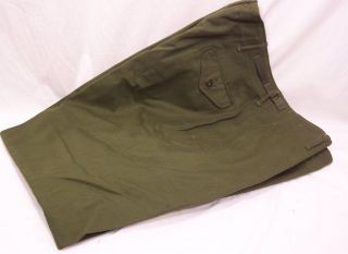 Korean War Us Army M - 1951 Wool Field Trousers Large Long 35 - 39w Xto Over 32.  5l