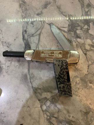 AGENT ZERO M POCKET - SHOT CAP GUN POCKET KNIFE MADE IN U.  S.  A.  BY MATTEL 1965 2