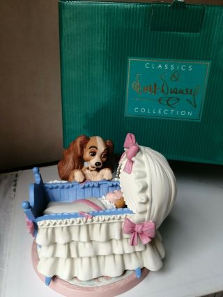 Disney Wdcc Baby Welcome Little Darling Lady And The Tramp Figurine Ornament