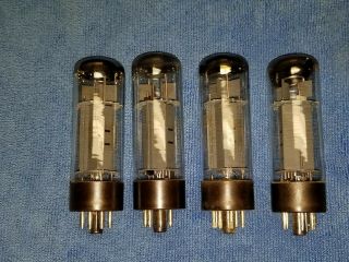 Vintage Amperex Mullard Xf2 Quad Set El34 - 6ca7 Vacuum Tubes Test Nos