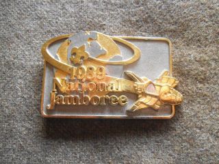 Boy Scouts Bsa 1989 National Jamboree Belt Buckle Special Polished Edition