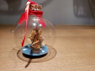 “The Age of Sail” Ship in a Bottle Christmas Ornament 3