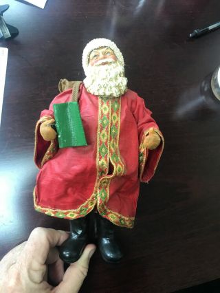 Vtg Clothtique By Possible Dreams Ltd.  1988 Santa With Backpack 10.  5 Inch
