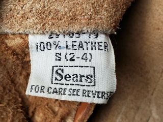 Vintage Sears Toddler Kids Cowboy 100 Leather Chaps Costume Western Sz.  2 - 4 2