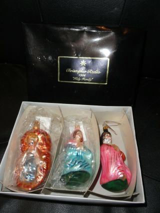 Box 1996 Christopher Radko Holy Family Christmas Tree Ornaments Limited Numbered