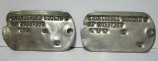 Korean War Notched Vintage Pair Us Soldier Gi Issue Dog Tags