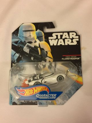 Star Wars First Order Flametrooper Die - Cast Hot Wheels Car - In Package