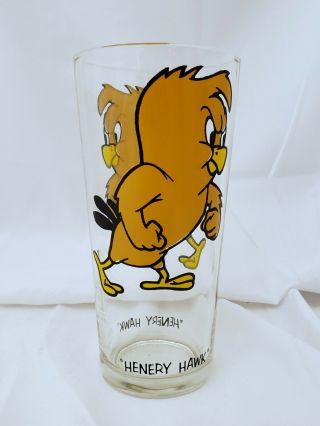 Henry Hawk Looney Tunes Pepsi 1973 Collectors Glass A1