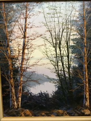 Large Thomas Legault Oil Painting On Canvas Signed/ Listed/beautiful